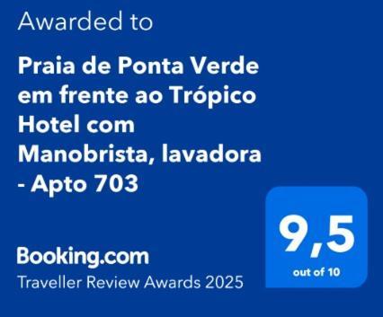 Praia De Ponta Verde Em Frente Ao Tropico Hotel Com Garagem, Wi-Fi, Lavadora - Apto703 มาเซโอ ภายนอก รูปภาพ